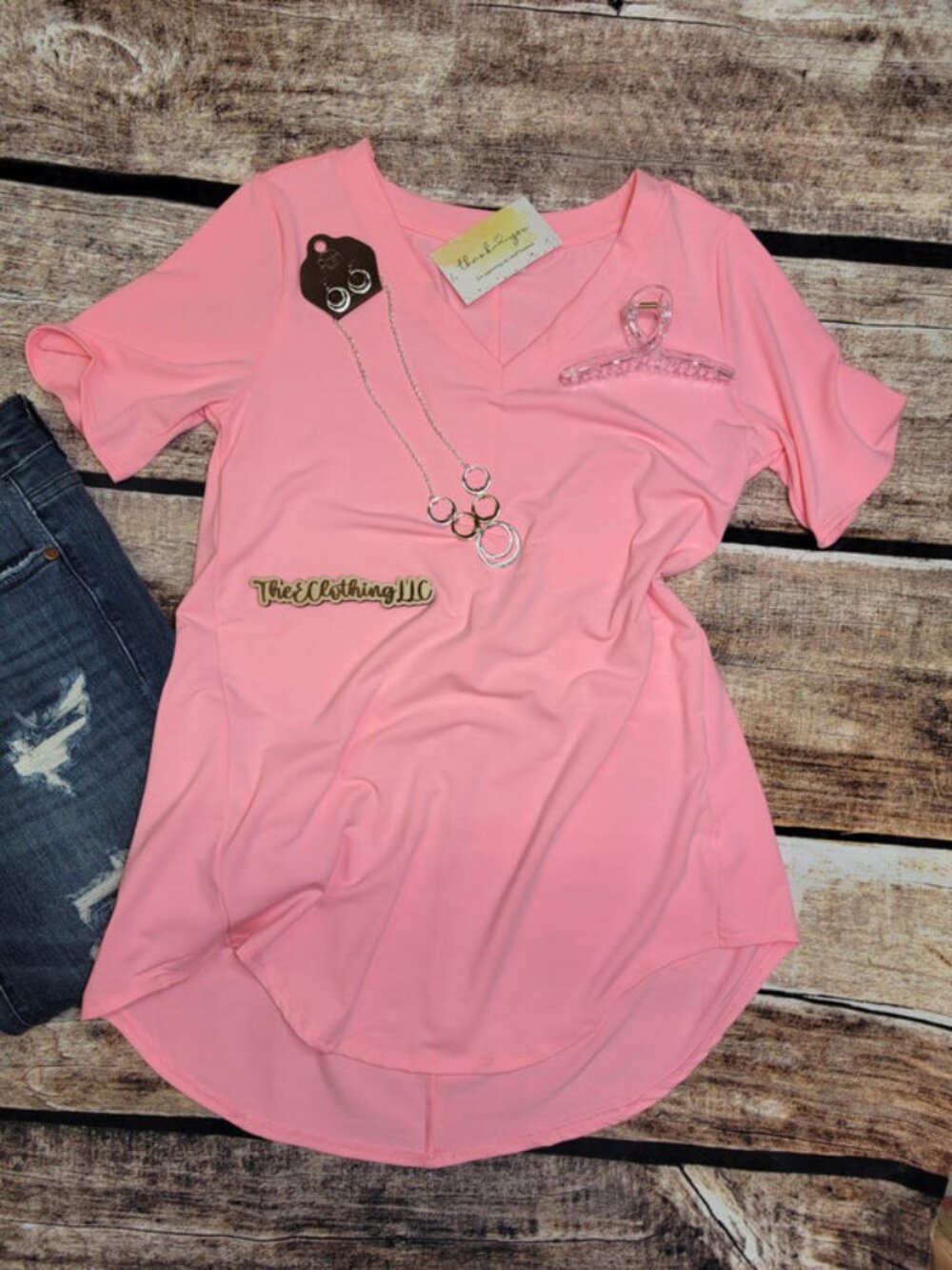 Short Sleeve Hi-Low Hem Top